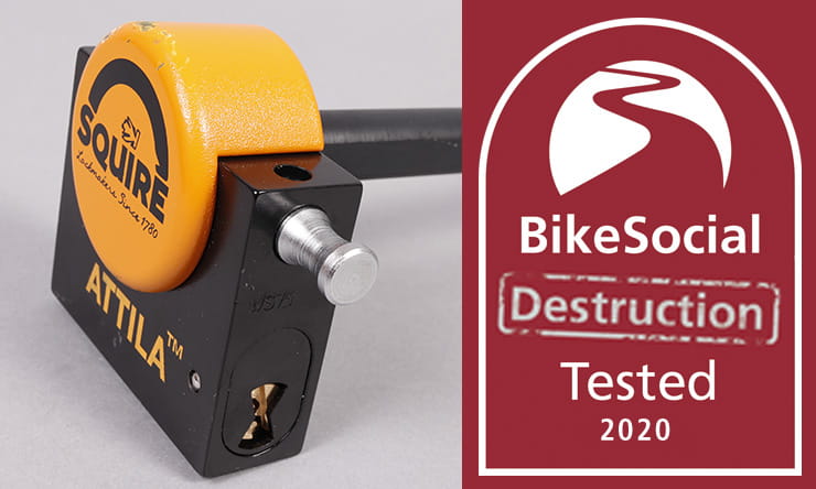 The Squire Attila is a unique design of motorcycle disc lock, but it’s also one of the most expensive. Does that make it the best? Full destruction review